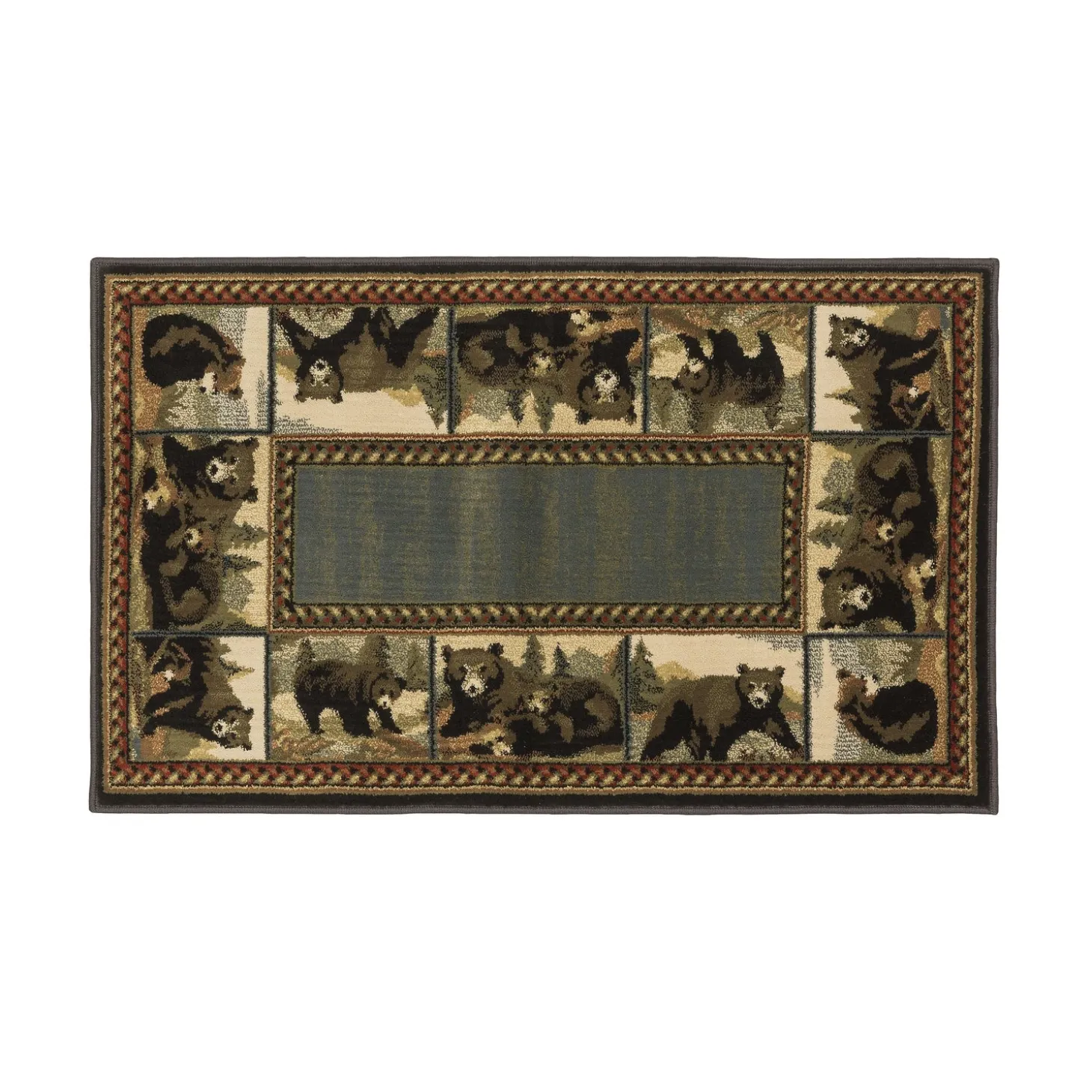 Area Rugs | Hearth Rugs>Plow & Hearth Vista Bear Posing Rug, 30" x 50"