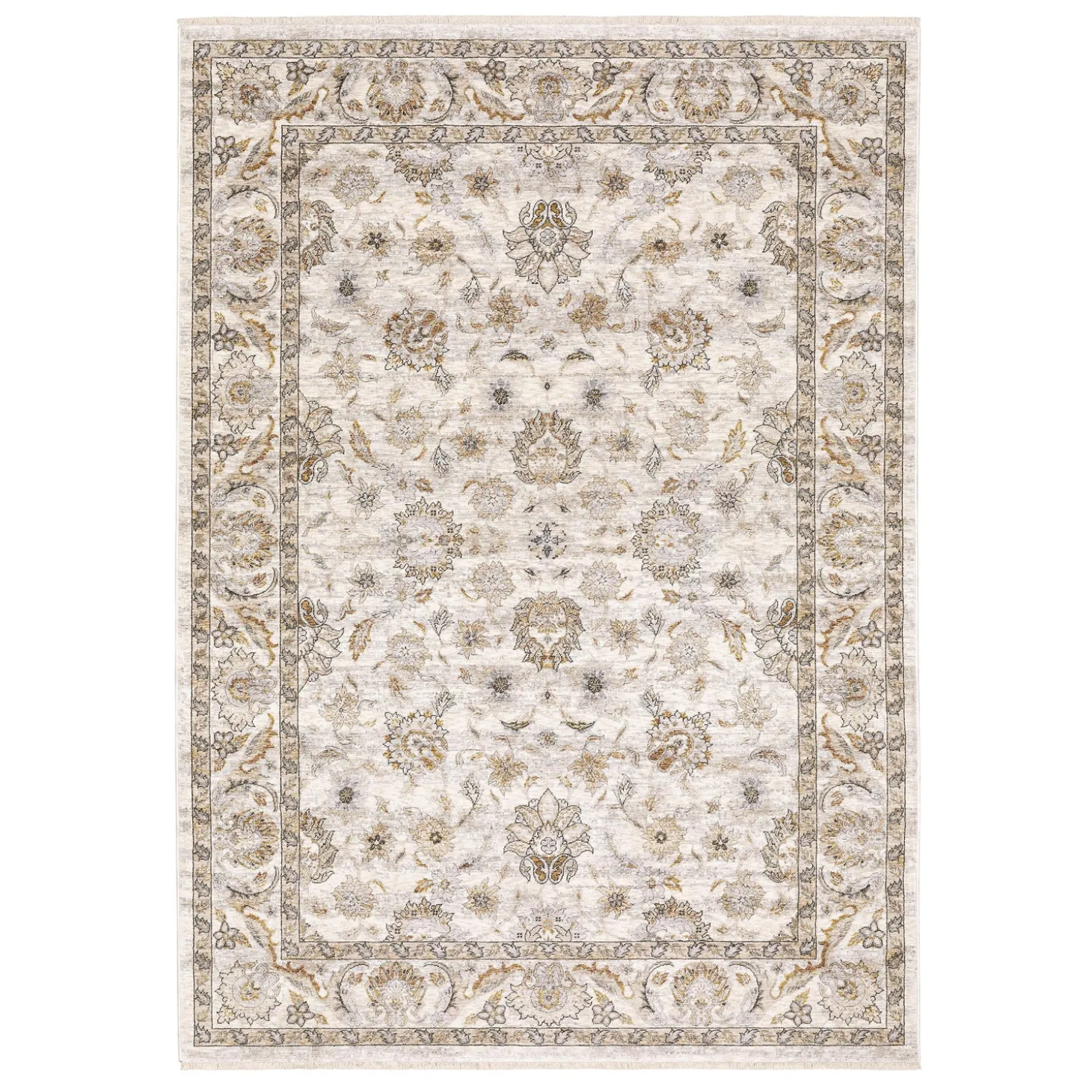 Area Rugs>Plow & Hearth Wakefield Border Polyester Rug, 2' x 3'