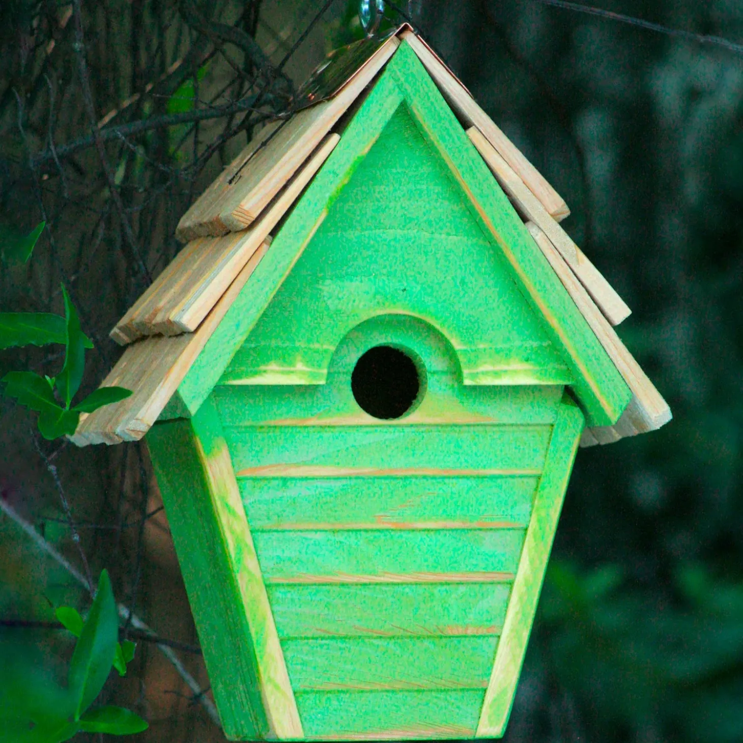 Birdhouses>Plow & Hearth Warbling Wren Birdhouse