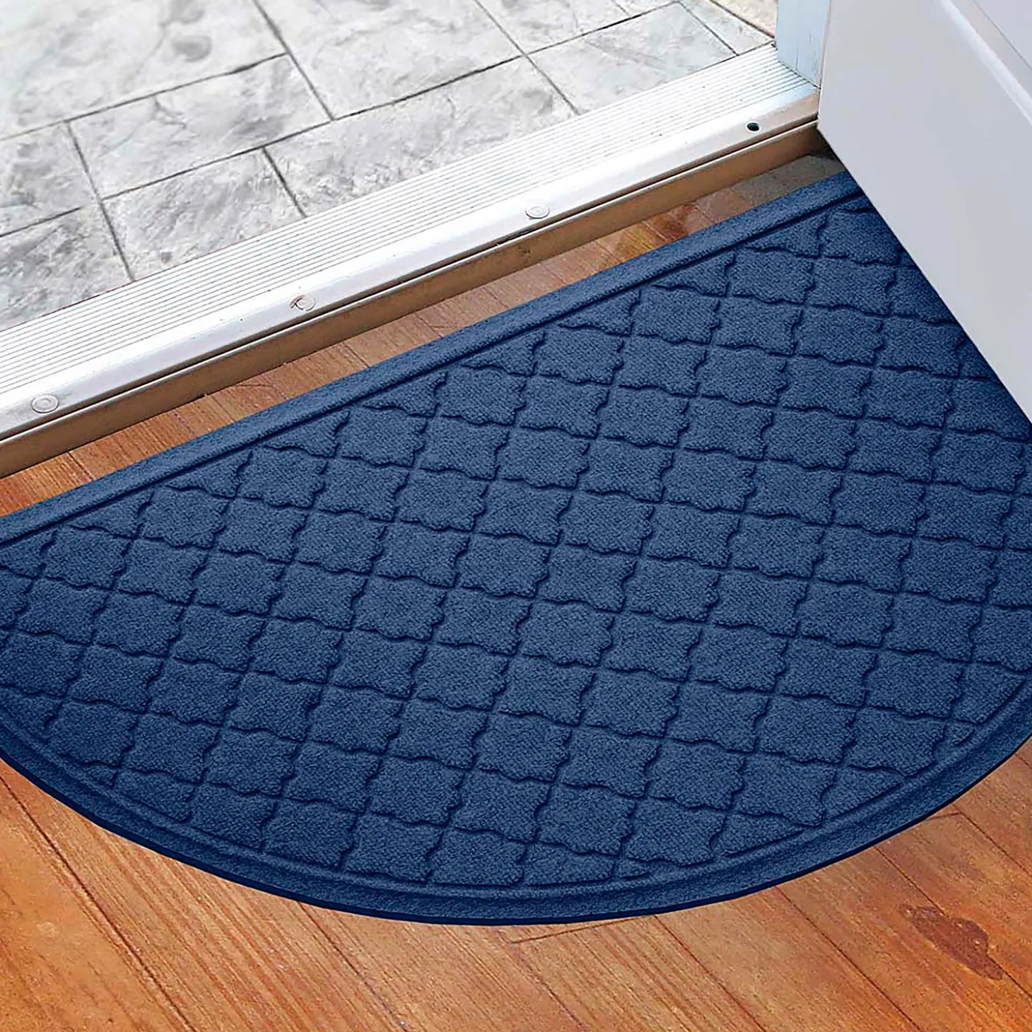 Waterhog Doormats>Plow & Hearth WaterHog Cordova 24"x39" Half Round Indoor Outdoor Doormat