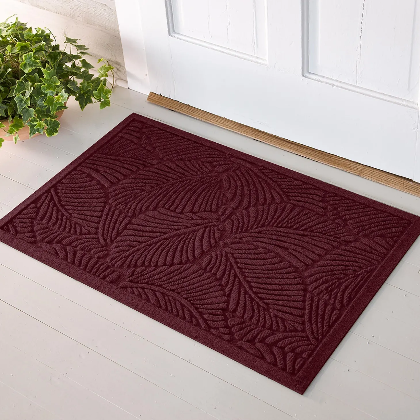 Waterhog Doormats>Plow & Hearth Waterhog Fern Doormat, 3' x 5'