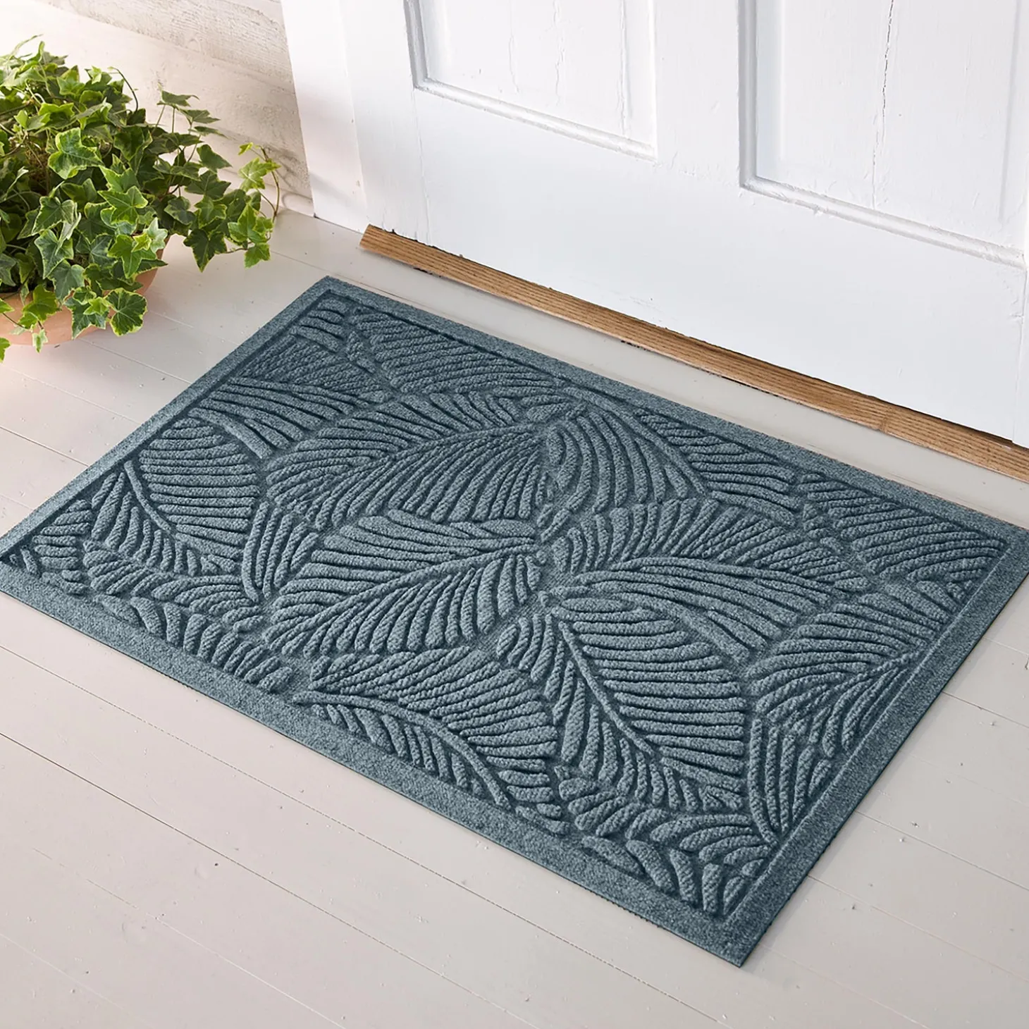 Waterhog Doormats>Plow & Hearth Waterhog Fern Doormat, 3' x 5'