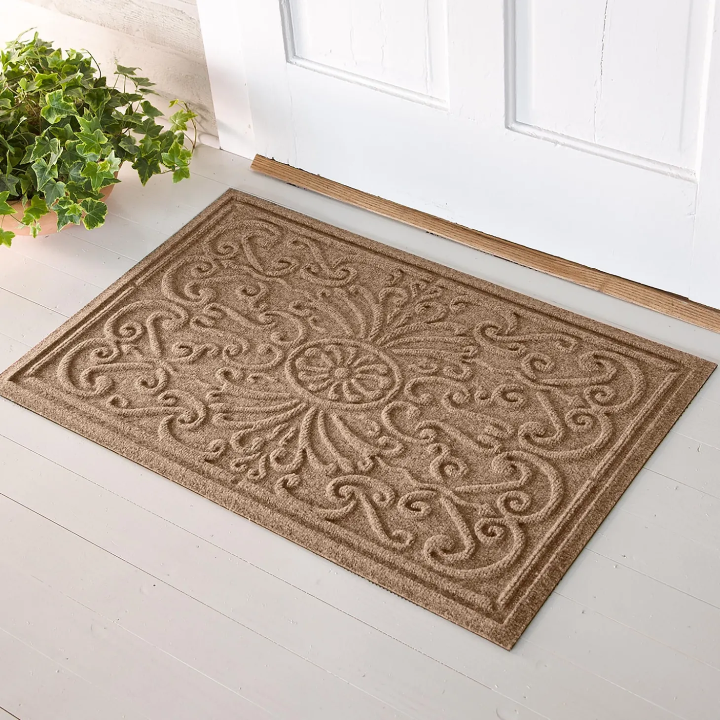 Waterhog Doormats>Plow & Hearth Waterhog Garden Gate Doormat, 2' x 5'