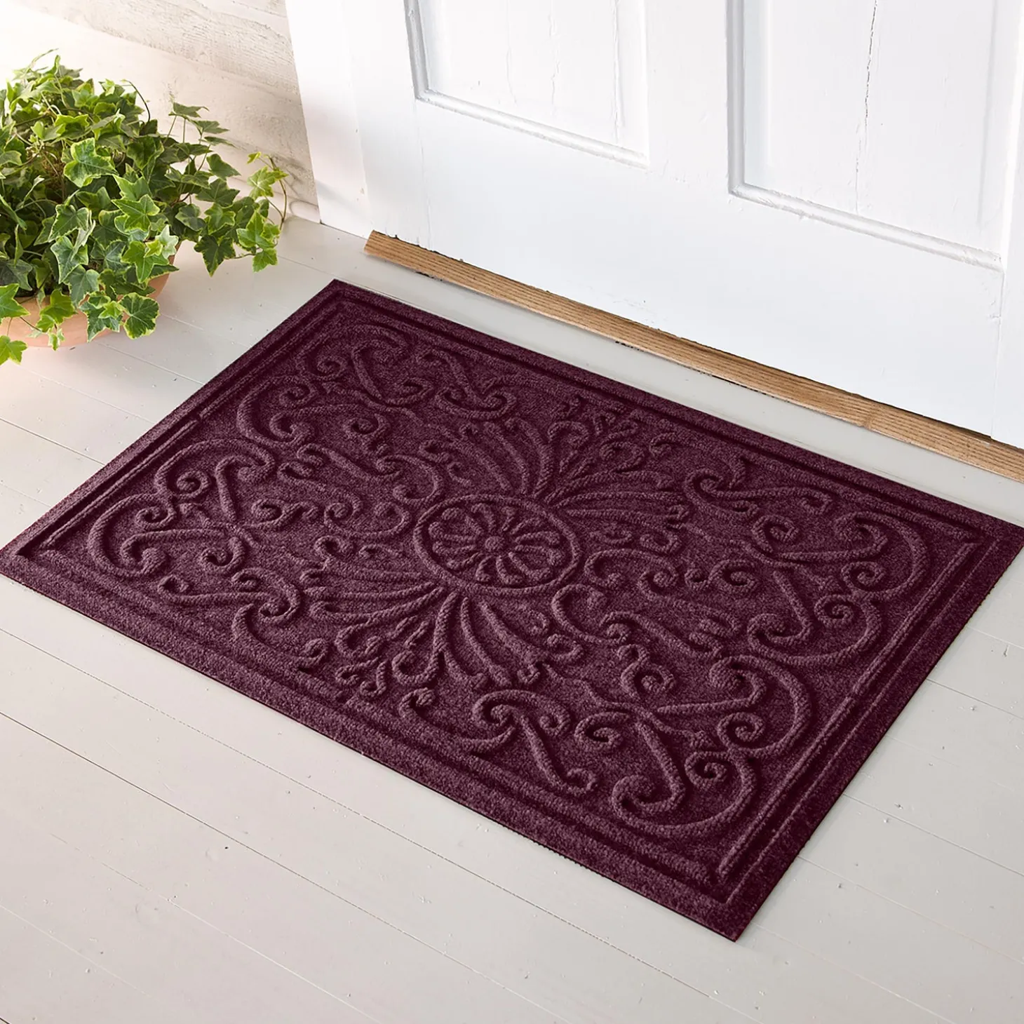 Waterhog Doormats>Plow & Hearth Waterhog Garden Gate Doormat, 2' x 3'