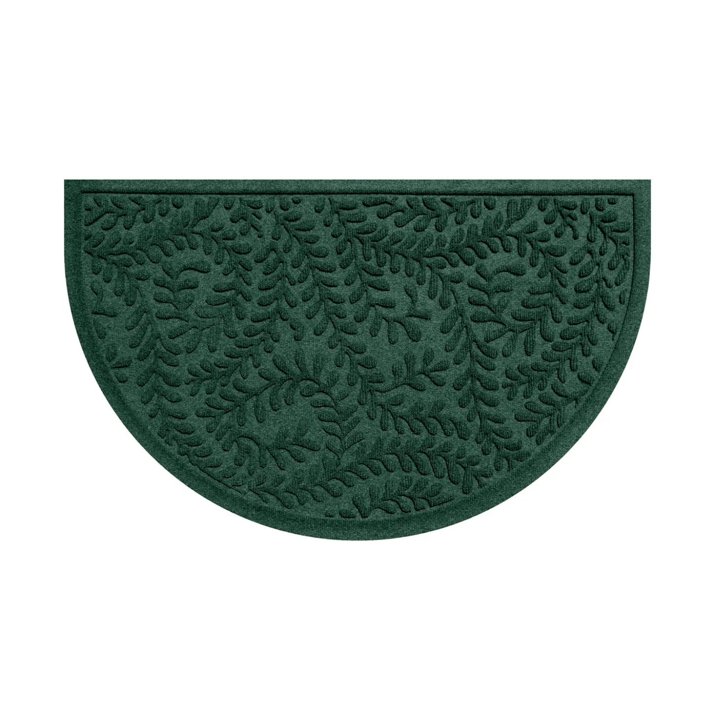 Waterhog Doormats>Plow & Hearth Waterhog Indoor/Outdoor Leaves Half-Round Doormat, 24" x 39"
