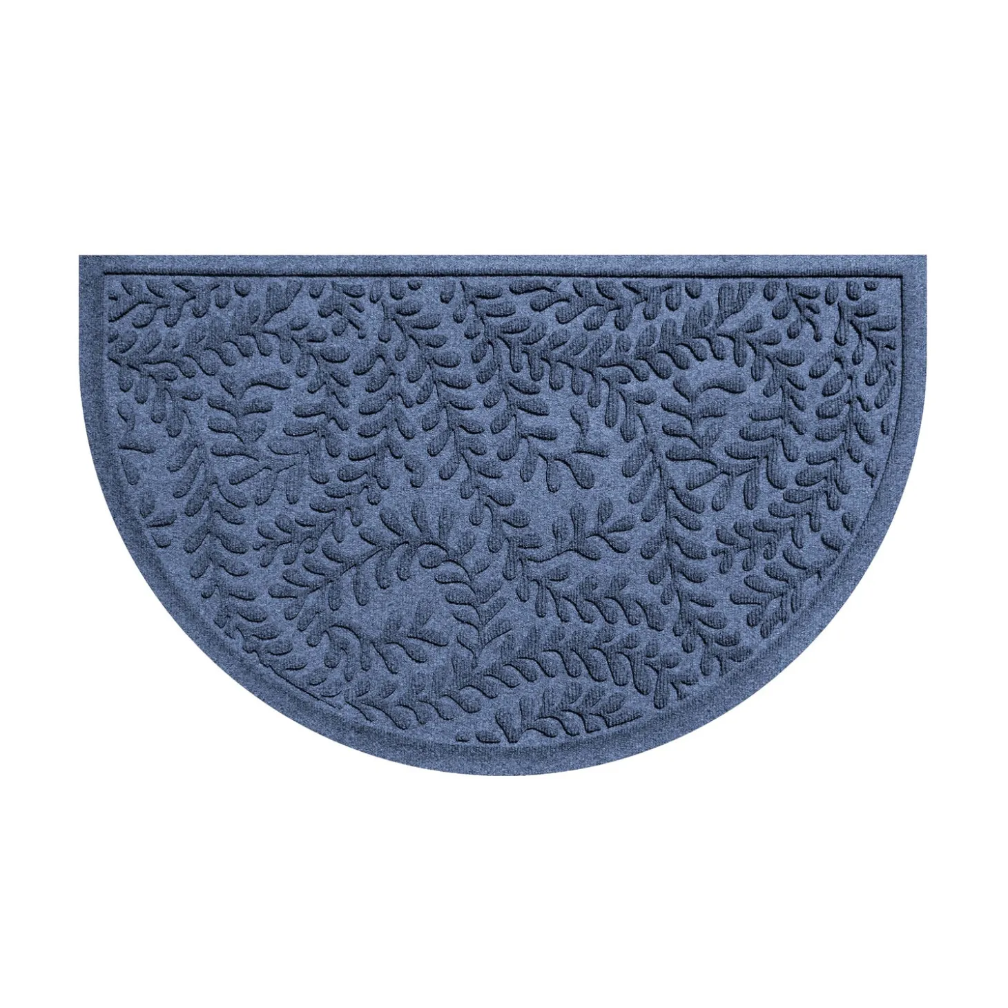 Waterhog Doormats>Plow & Hearth Waterhog Indoor/Outdoor Leaves Half-Round Doormat, 24" x 39"