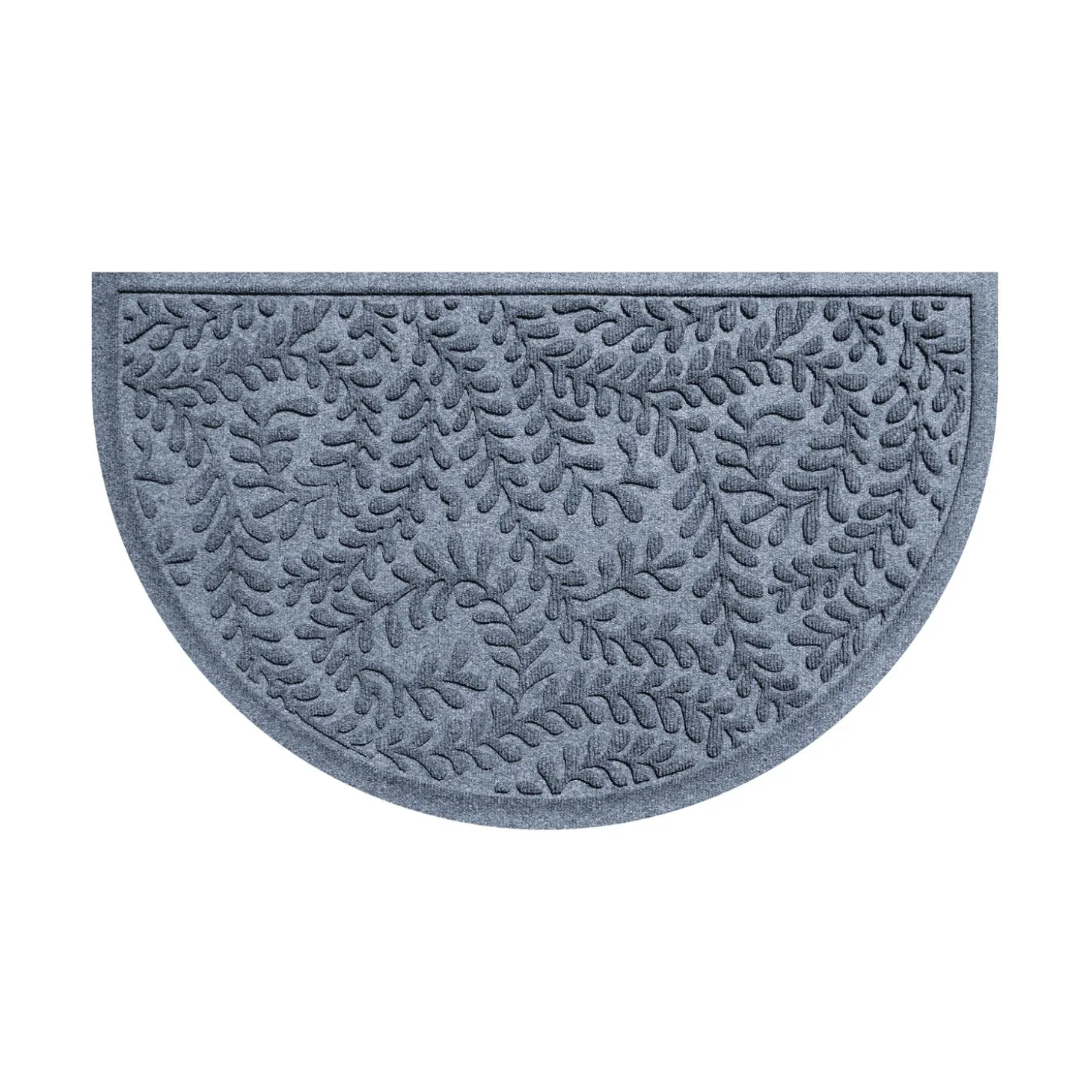 Waterhog Doormats>Plow & Hearth Waterhog Indoor/Outdoor Leaves Half-Round Doormat, 24" x 39"
