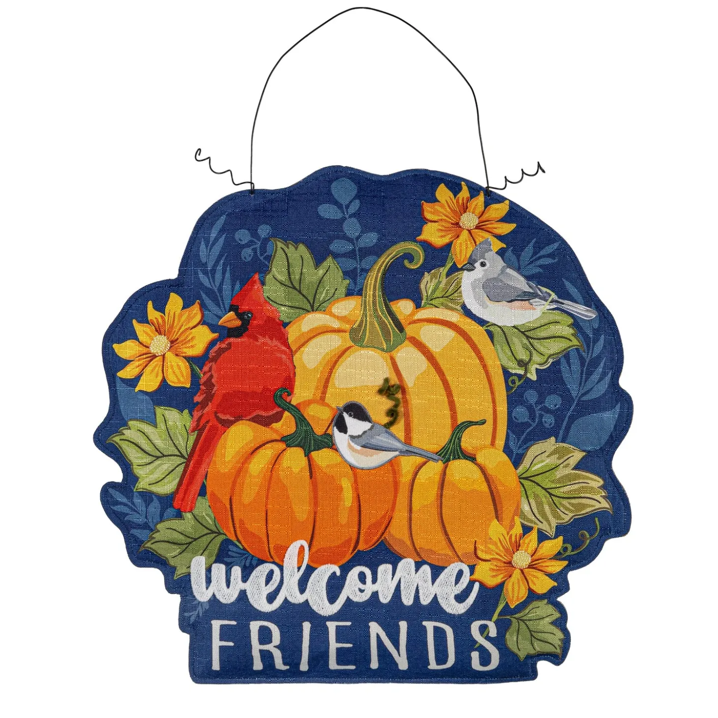 Fabric Door Hangers>Plow & Hearth Welcome Friends of Fall/Halloween Double Sided Estate Door Décor