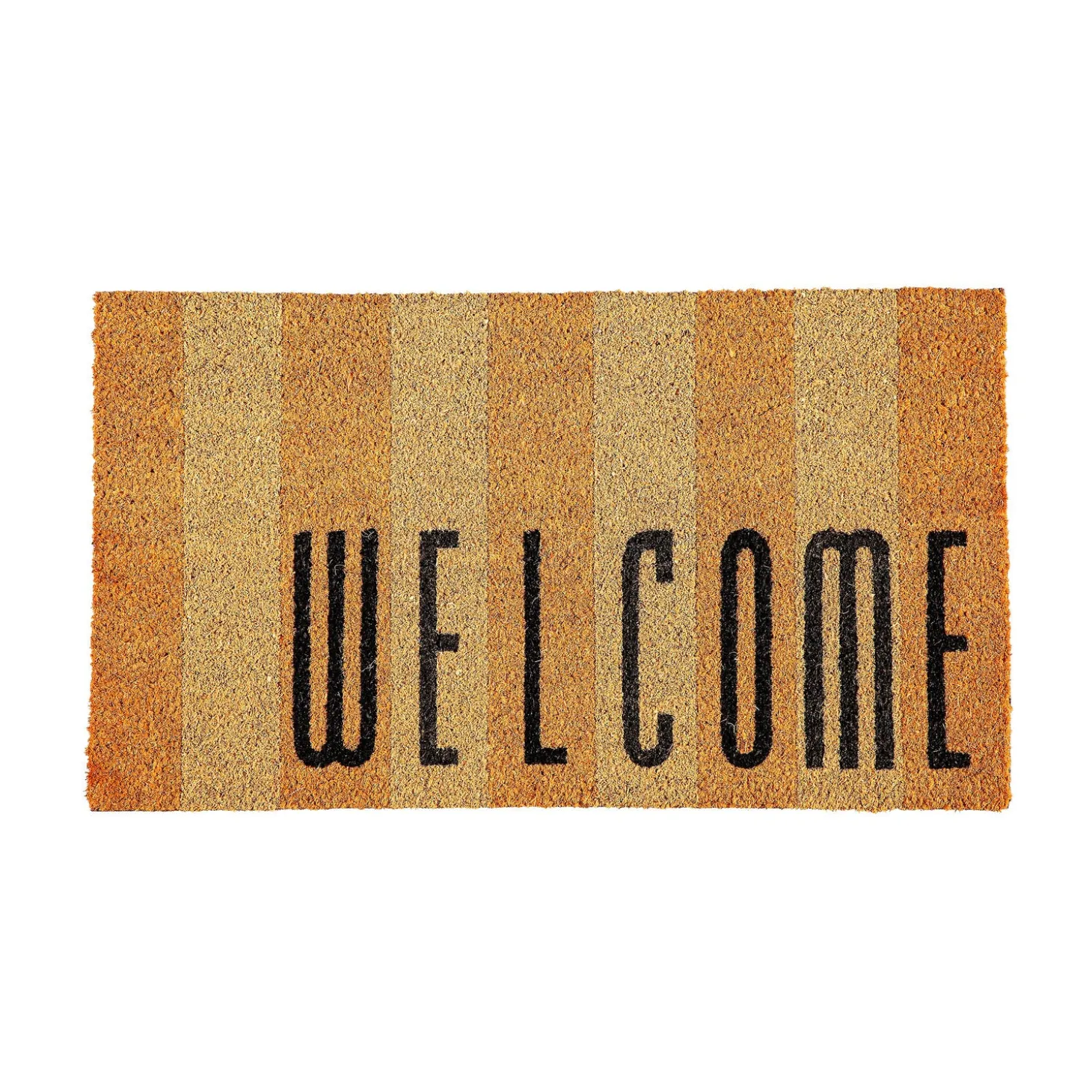 Coir Mats>Plow & Hearth Welcome Striped Coir Mat