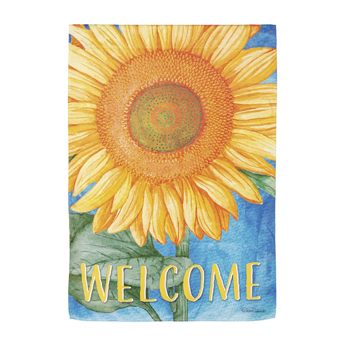 Garden Flags>Plow & Hearth Welcome Sunflower Suede Garden Flag