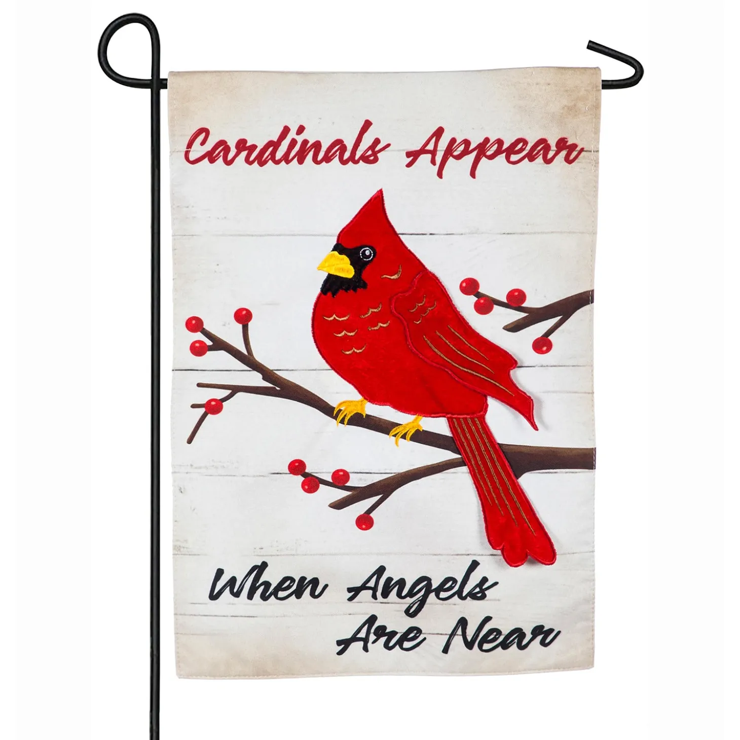 Garden Flags>Plow & Hearth When Angels Are Near Linen Garden Flag