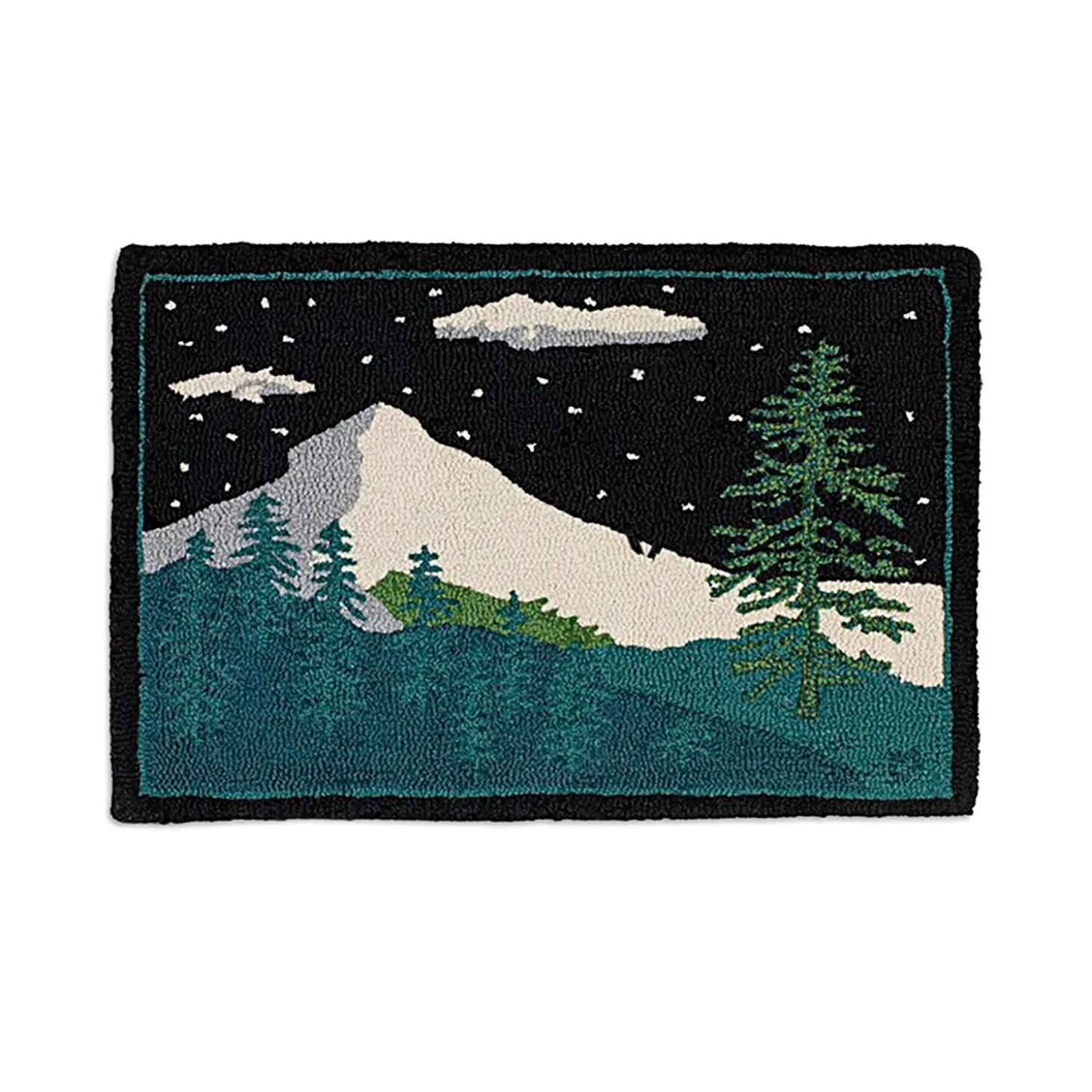 Hearth Rugs | Hearth Rugs>Plow & Hearth Winter Woods Hand-Hooked Wool Rug, 24" x 36"