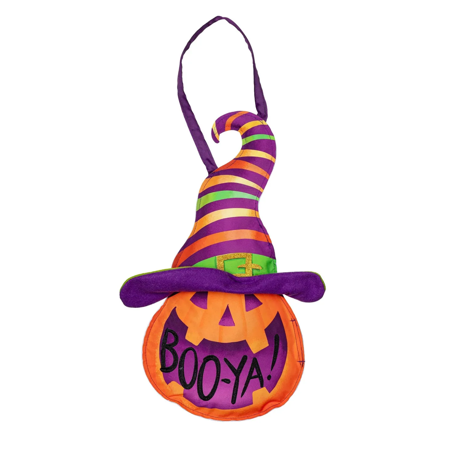 Fabric Door Hangers>Plow & Hearth Witch Hat Door Décor, Boo-Ya