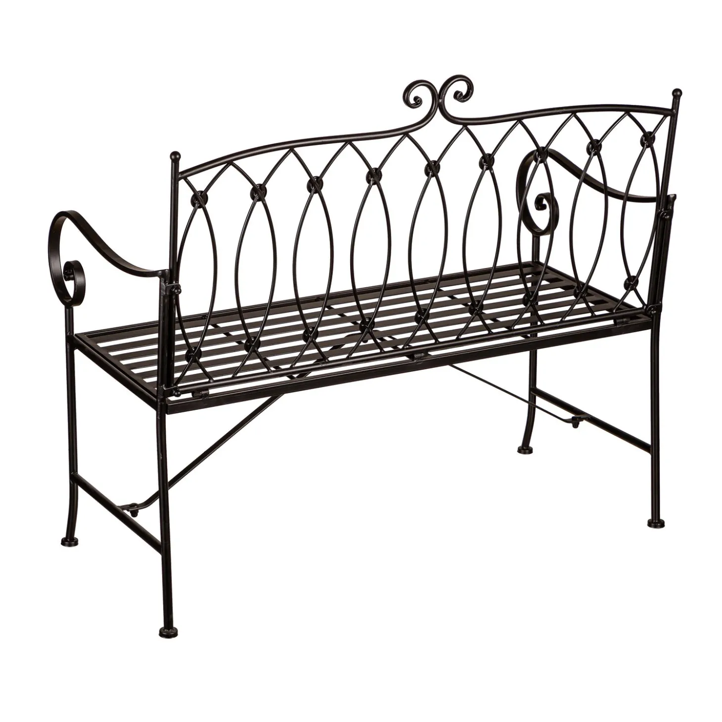 Outdoor Benches>Plow & Hearth Yorktown Metal Garden Bench