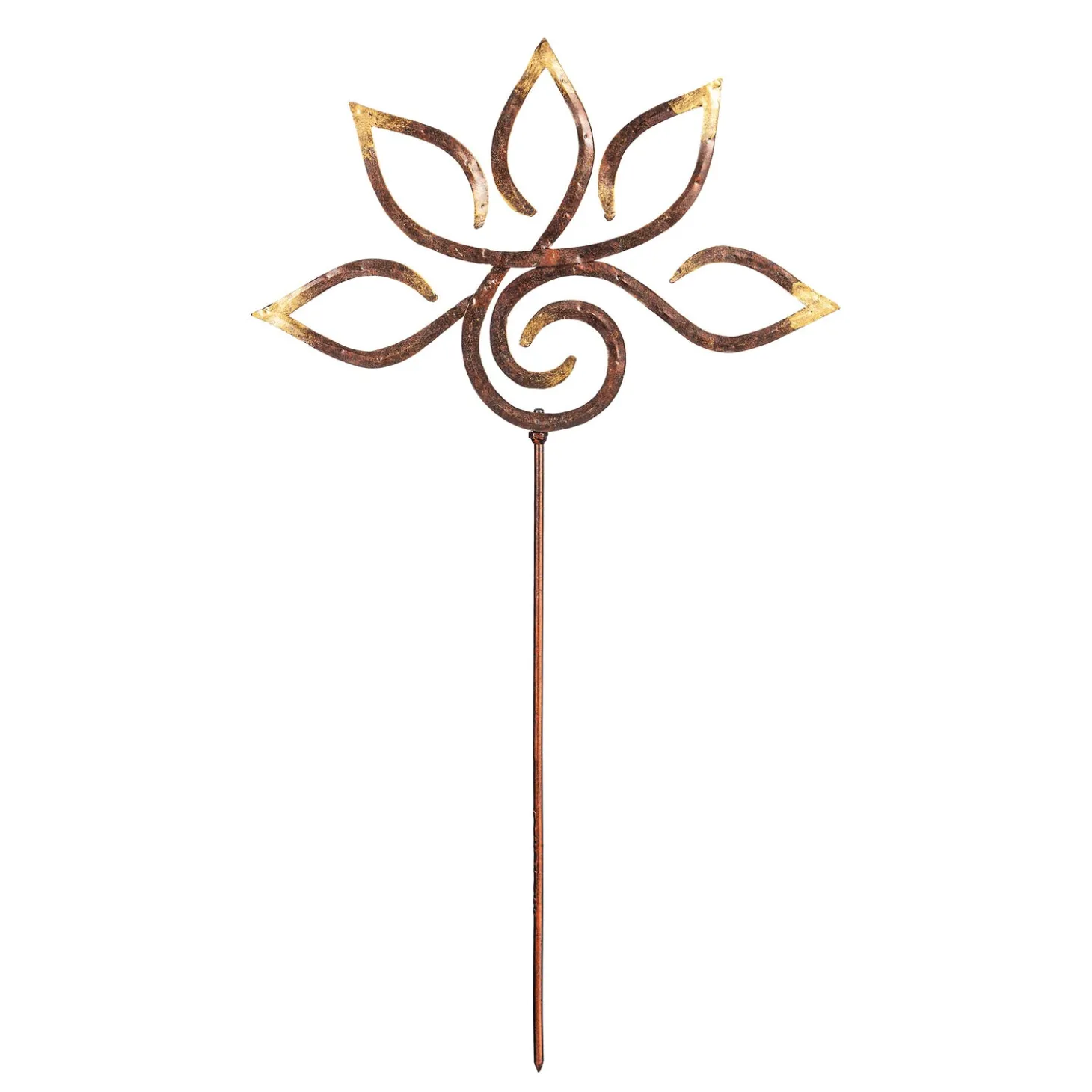 Garden Stakes>Plow & Hearth Zen Symbols Garden Stakes - Lotus